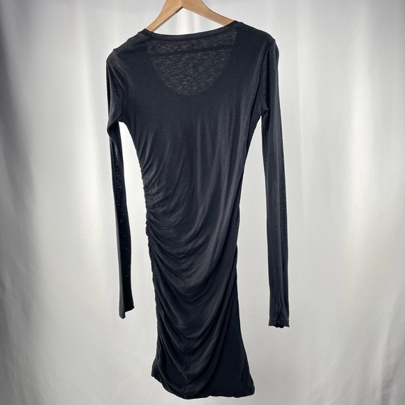 Velvet by Graham & Spencer Freeda Long Sleeve Ruched Dress in Black Size XS or P - Picture 3 of 6
